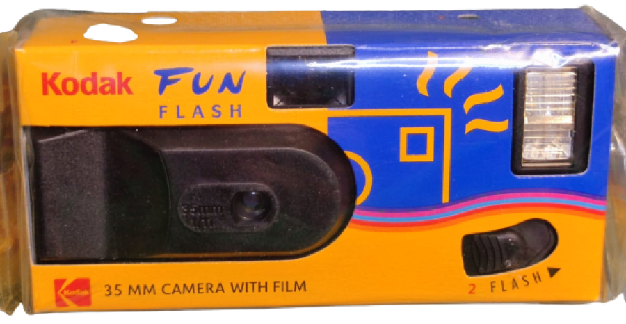 thumbKODAK FUN FLASH KUTUSUNDA TEK KULLANIMLIK İÇERSİNDE FİLMİ BULUNAN FOTOGRAF MAKİNESİ CEK AT MODEL