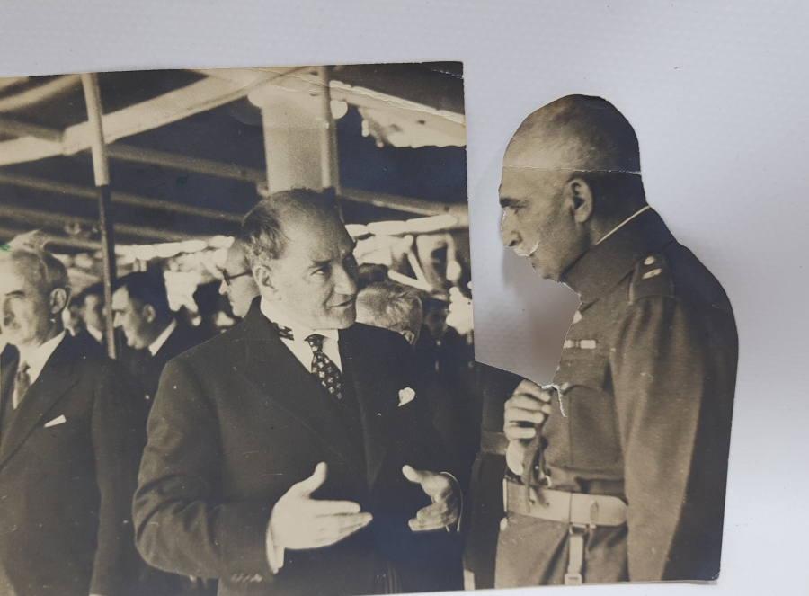 thumbATATÜRK VE İRAN ŞAHI RIZA PEHLEVİ ORJİNAL FOTOĞRAF